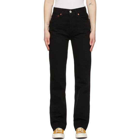 Re/Done '90s' Black High-Rise Loose Denim Jeans Size 25 - Picture 1 of 5